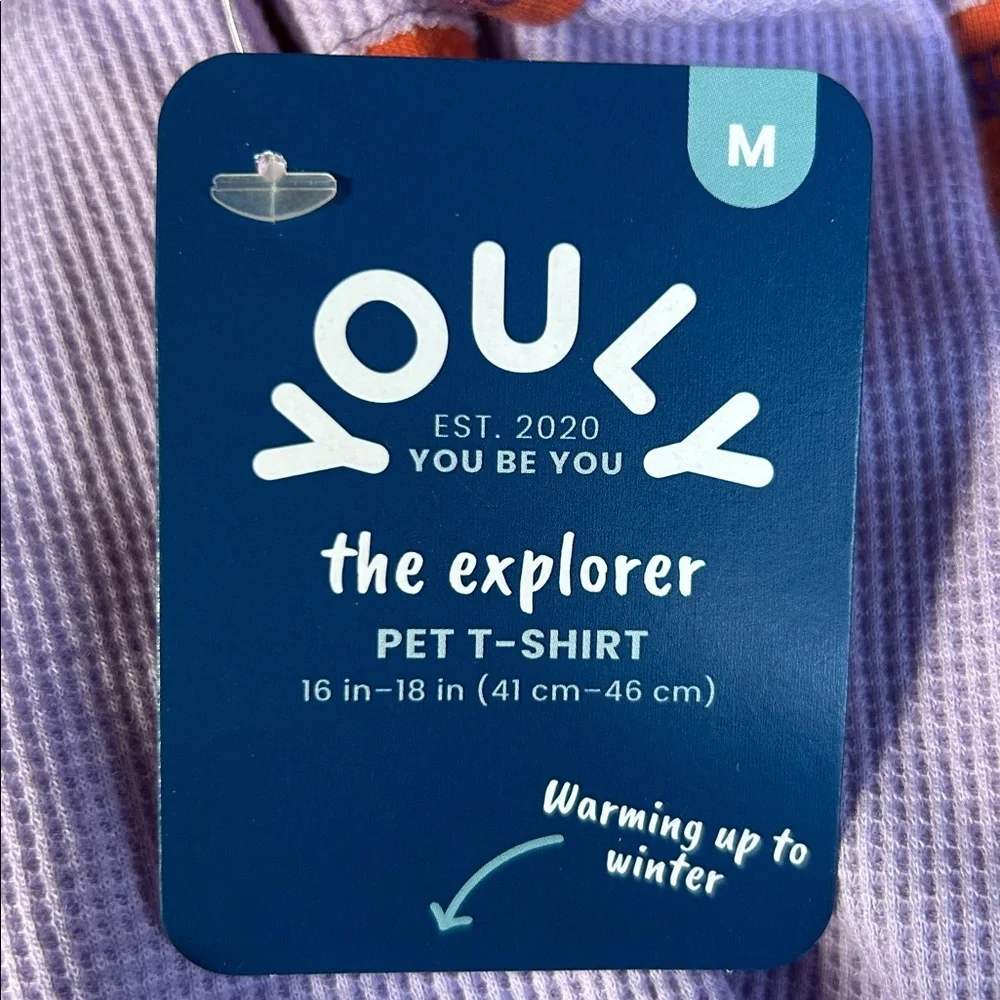 YOULY purple dog t-shirt tee M new with tags